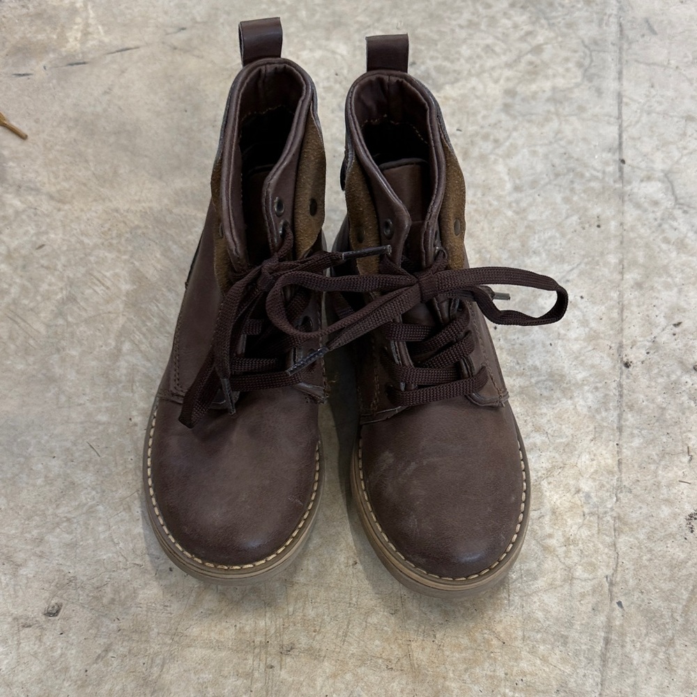 Kids Brown Leather Boots